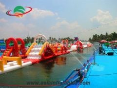 Newest Inflatable Aqua Run Challenge Water Pool Toys with cheap price for Sale
