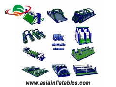 Newest Outdoor Inflatable 5K meters adult obstacles giant inflatable obstacle course with cheap price for Sale