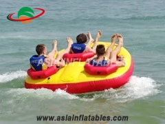 Strong Style Customized 3 Person Inflatable Water Sports Jet Ski Towable Ski Boat Tube and Wholesale Price