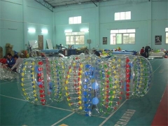 Custom Drop Stitch Inflatables, Colors Dots Bubble Soccer Balls with Wholesale Price
