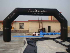 Custom Black Inflatable Angle Arch