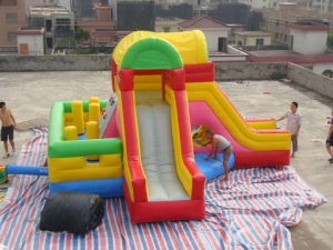 Dual Lane Bounce Slide Inflatable Combo