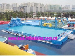 Large Metal Frame Swimming Pool Set