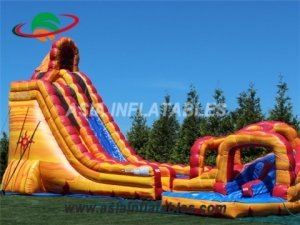 Inflatable Lava Twist Water Slide