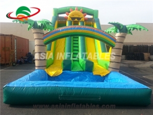 Palm Tree Inflatable Water Slide