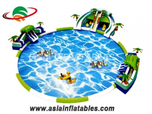 Inflatable Water Slide With Pool