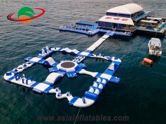 inflatable floating aqua games park